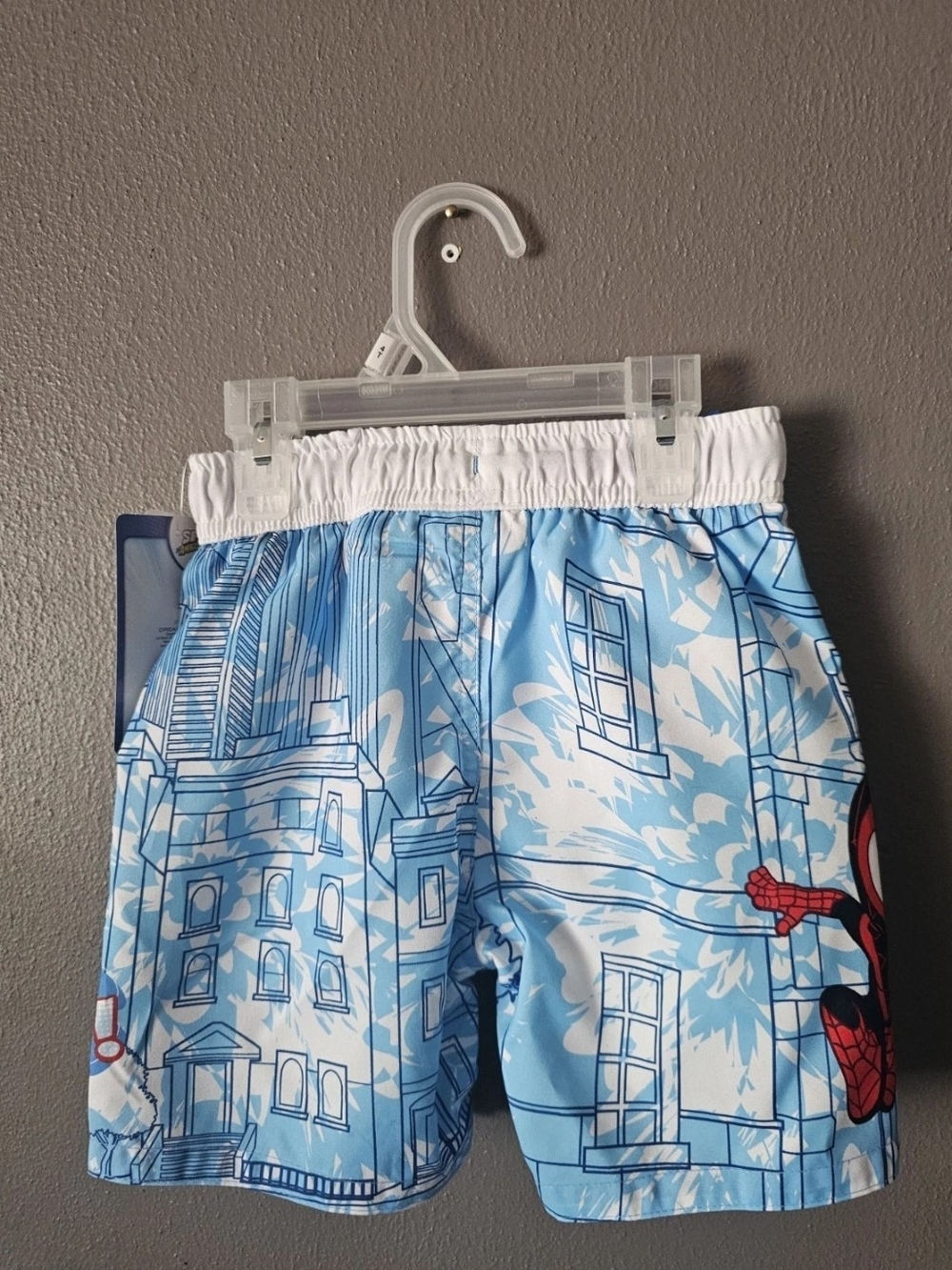Marvel Spider-Man Blue Kids Swim Shorts - Picture 2 of 4